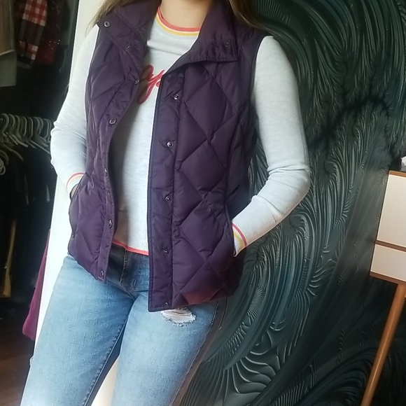 Lands End Small Down Puffer Vest Womens 